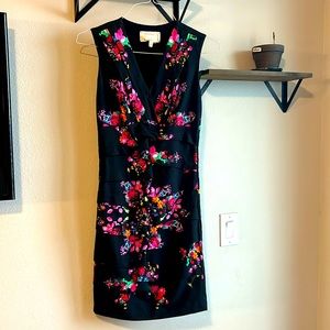 Nicole Miller Rauched Flower Dress, Size M